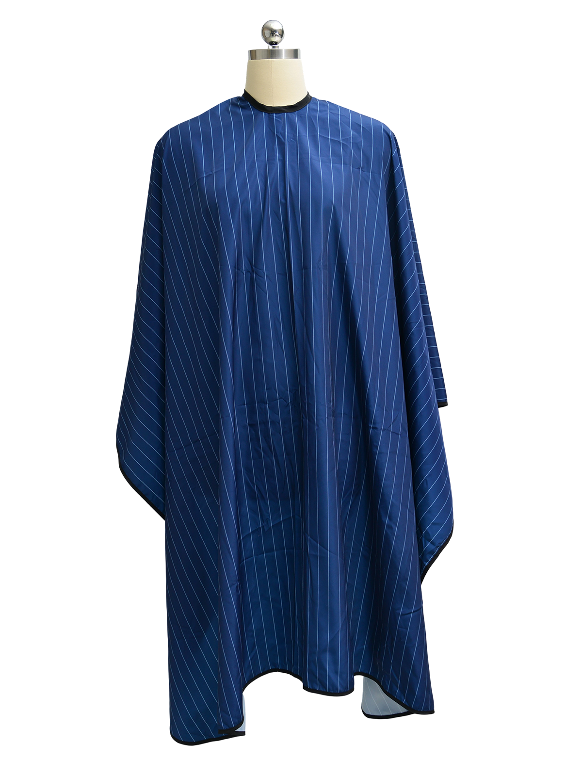 Custom Pinstripe Barber Capes with Snap Closure