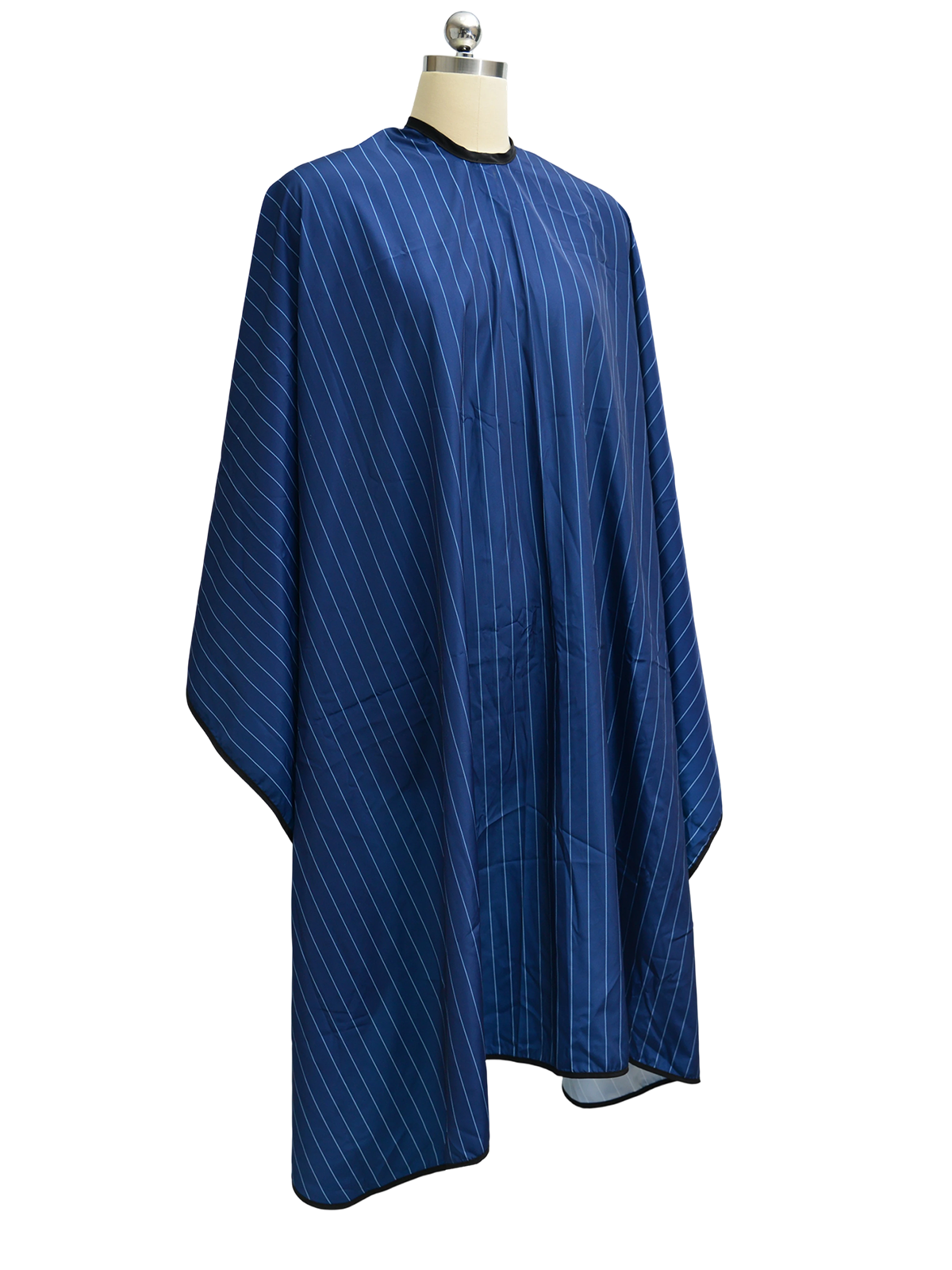 Custom Pinstripe Barber Capes with Snap Closure