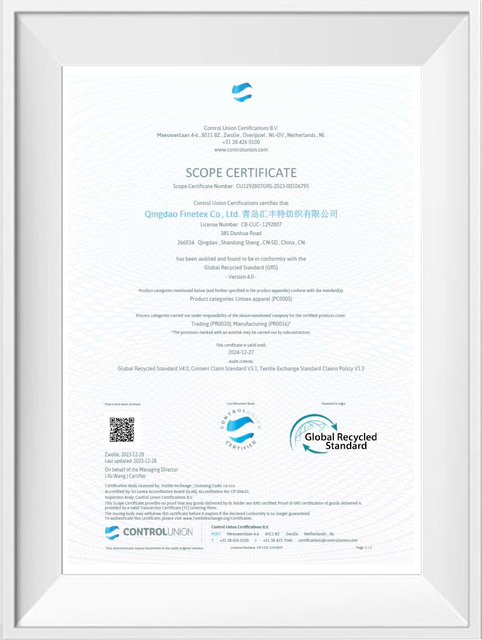 Salon Apparel QUALITY CONTROL