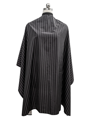 Black with white stripe salon barber cape C1031 主图1.png