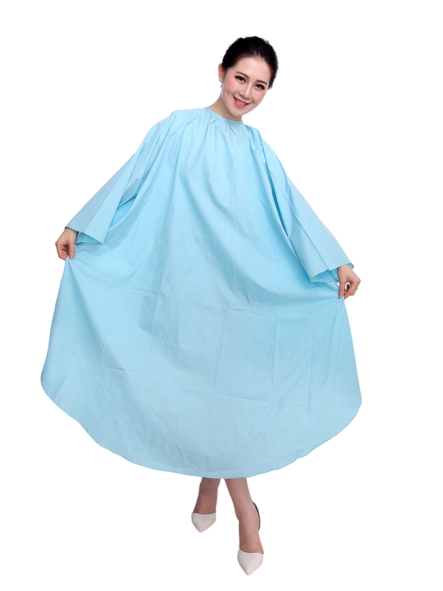 Client salon cape with sleeves