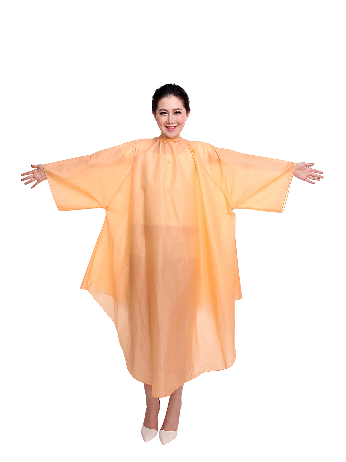 Client salon cape with sleeves