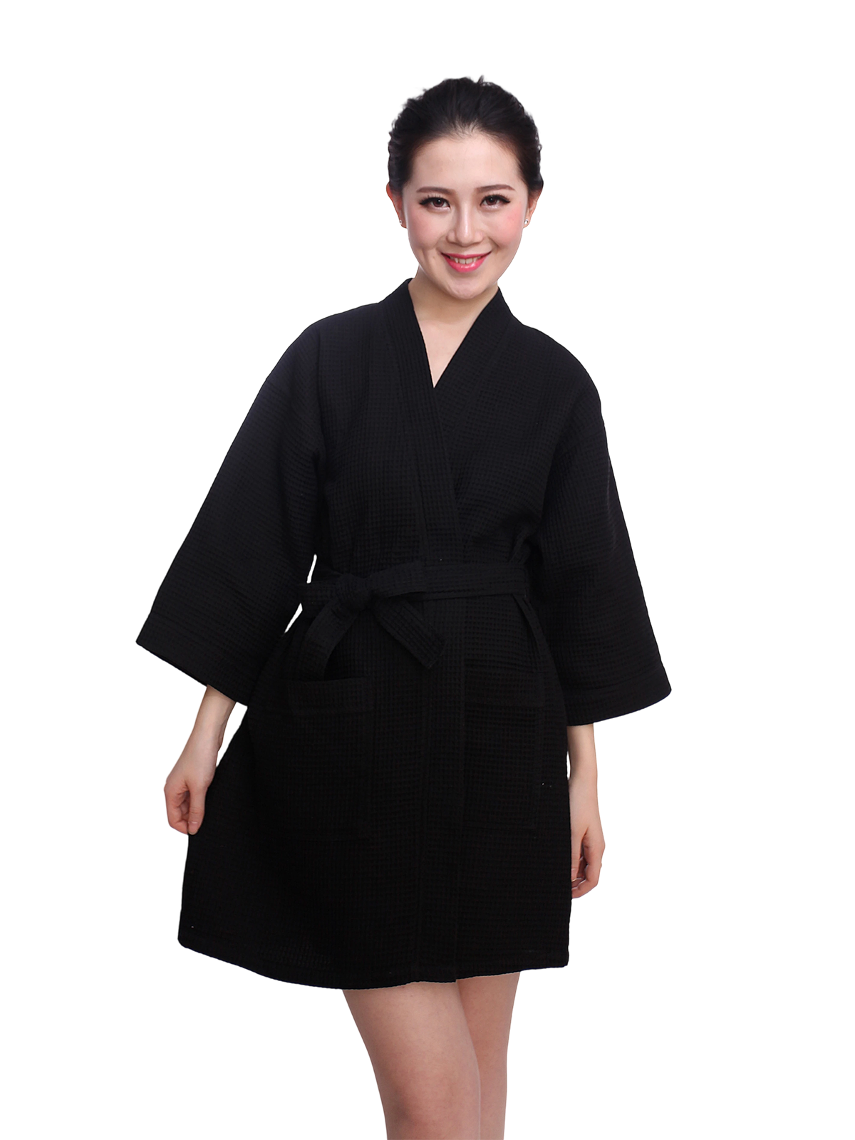 Unisex Cotton waffle SPA robe