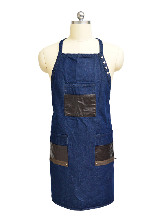 Premium Denim Professional Stylist Apron with Multi-Pocket Storage