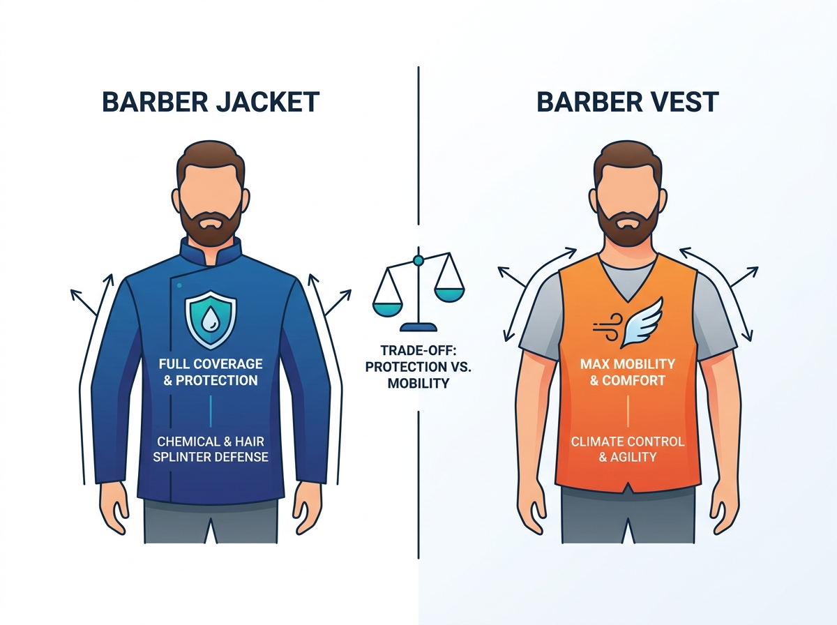 Comparaci&oacute;n de ropa de trabajo de peluquero profesional